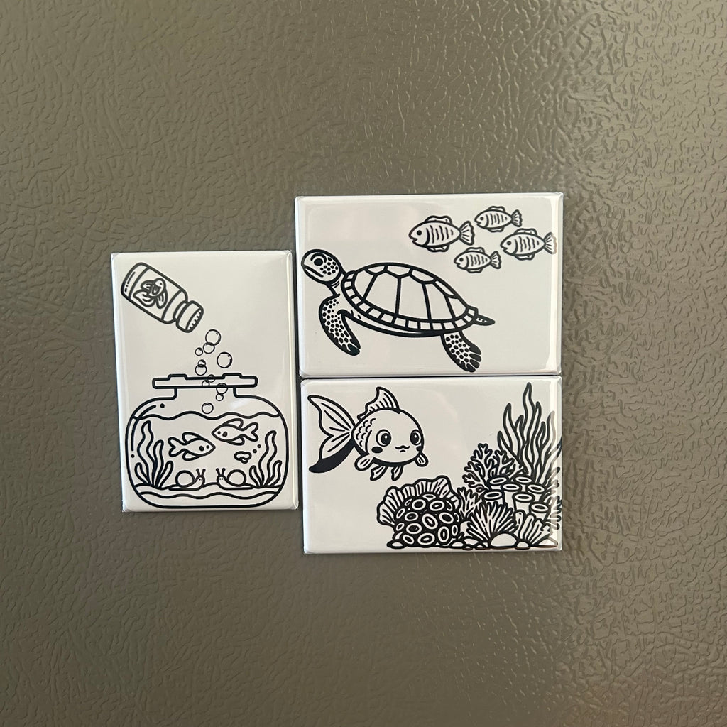 Premade Drawable Magnets - Fish