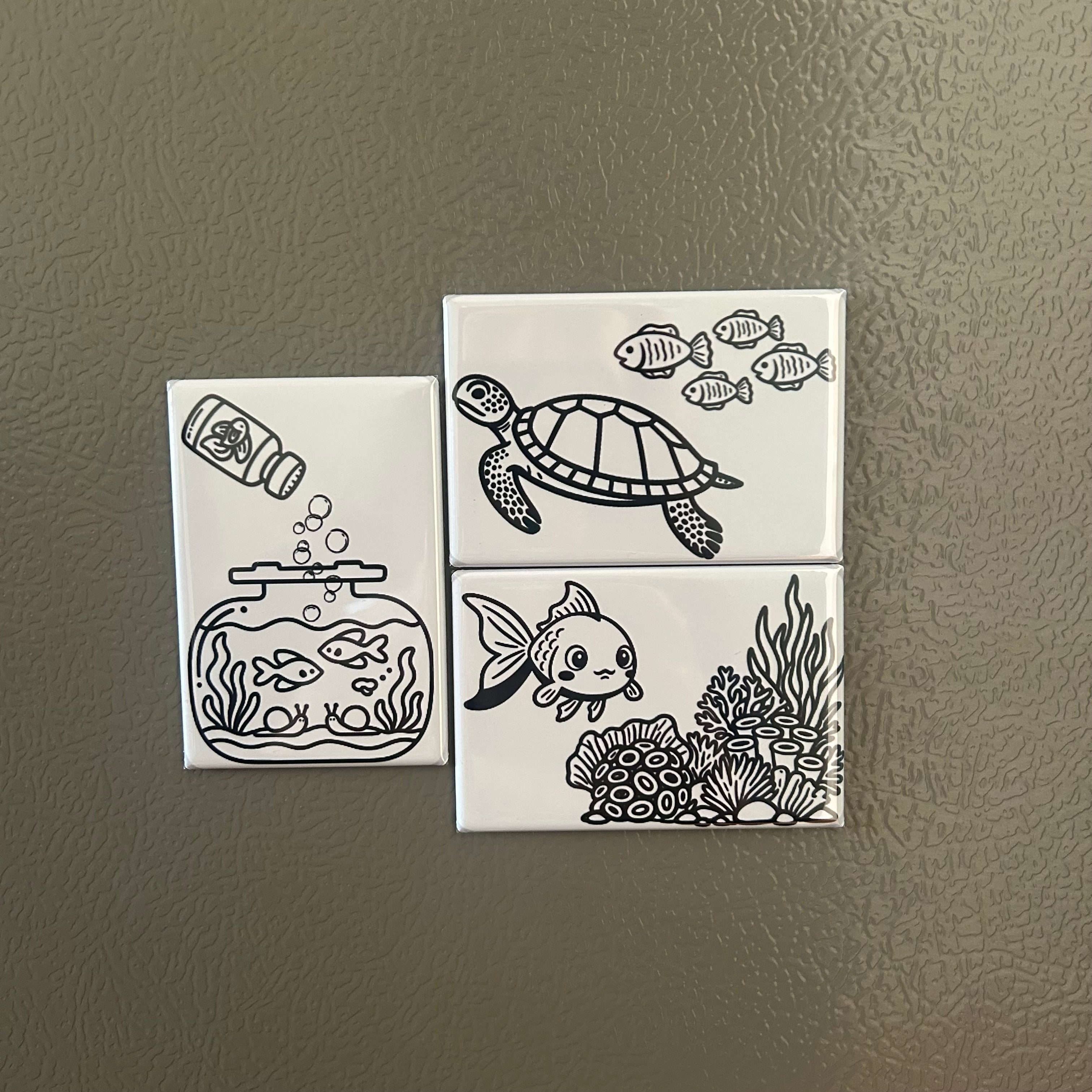 Premade Drawable Magnets - Fish