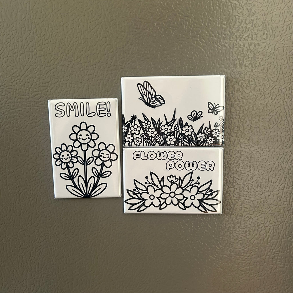Premade Drawable Magnets - Flower