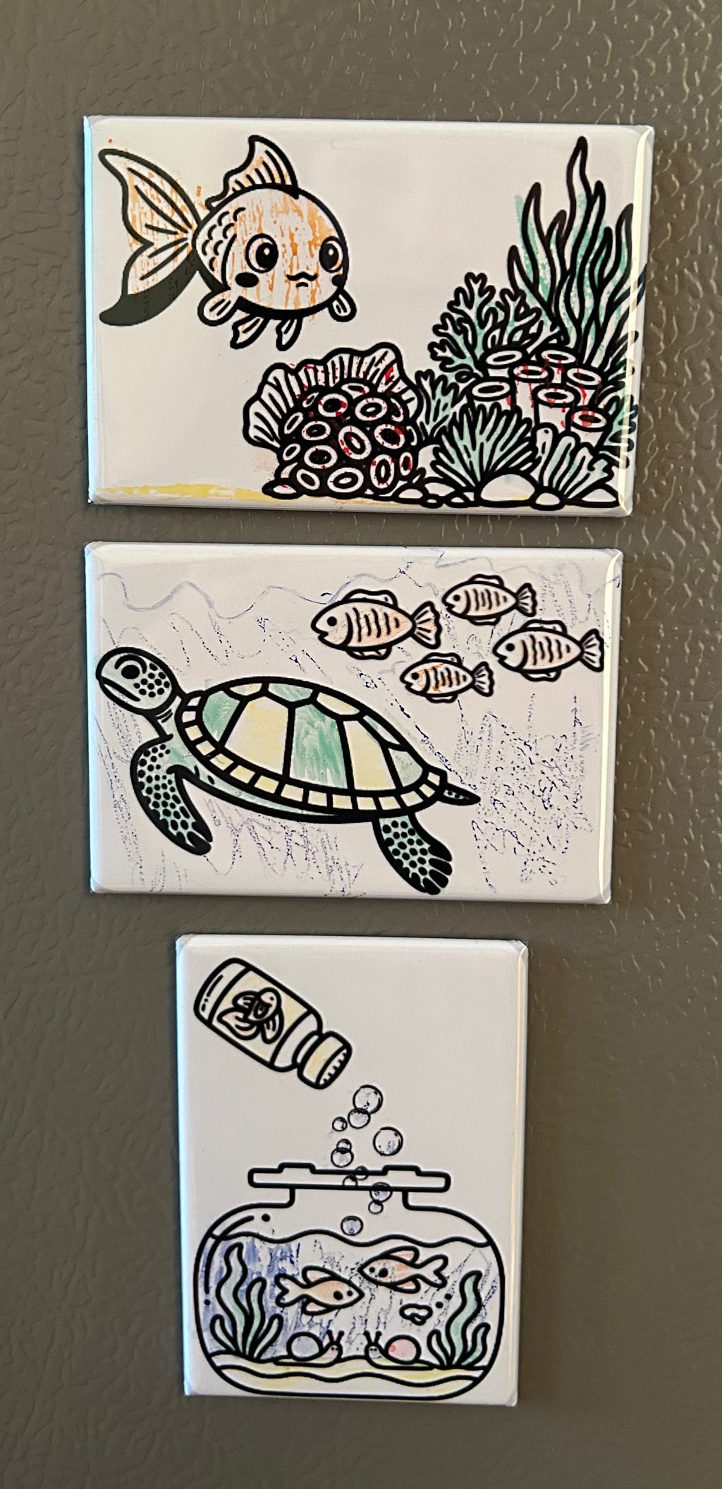 Premade Drawable Magnets - Fish
