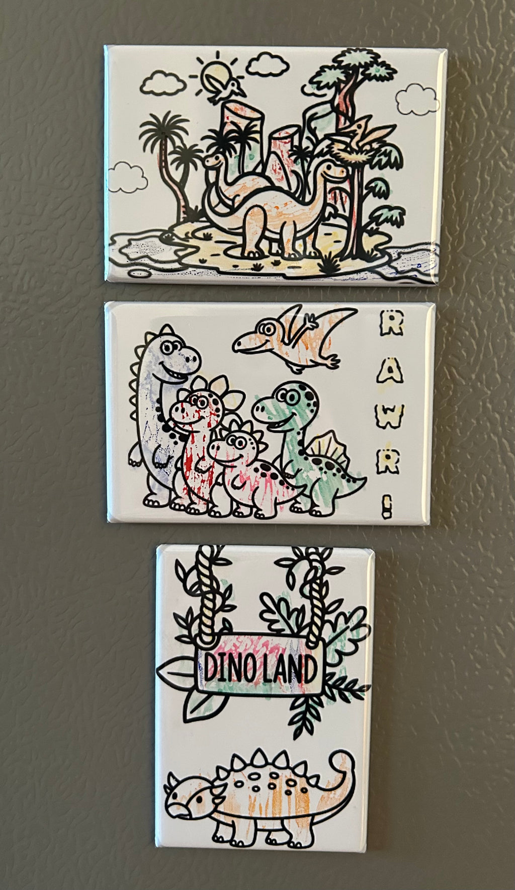 Premade Drawable Magnets - Dinosaurs
