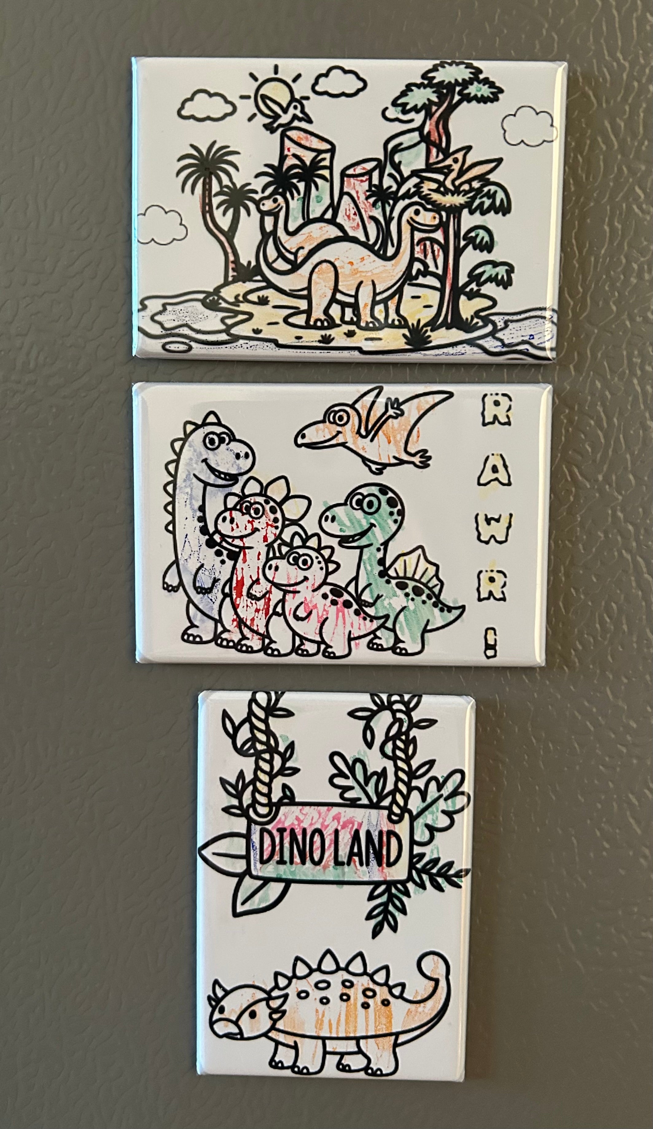 Premade Drawable Magnets - Dinosaurs